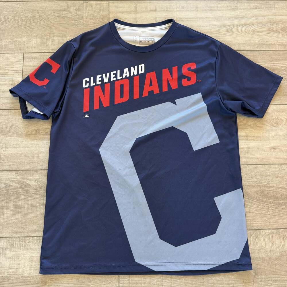 Cleveland Indians Mens L Navy Big C Logo MLB